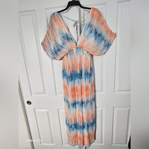 Flying Tomato Vibrant Pleated Maxi Dress